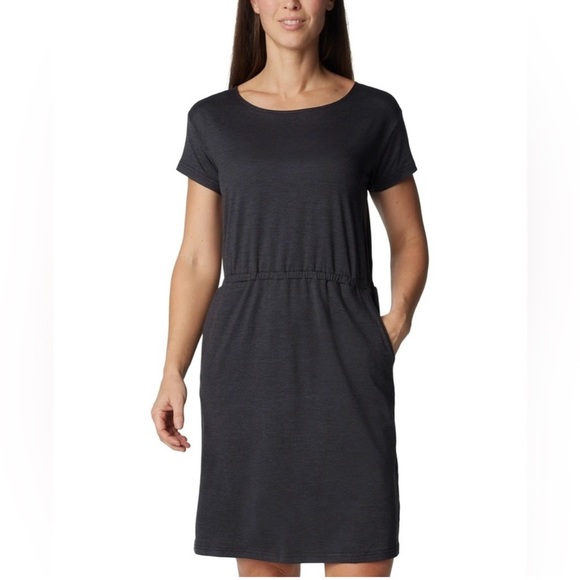 Columbia Women’s Pacific Haze Dress Size S Stretch Comfort Pockets Gray New $80 - Picture 1 of 14
